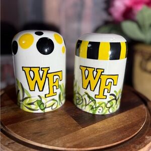 Wake Forest University Hand Painted Ceramic Salt & Pepper Shakers